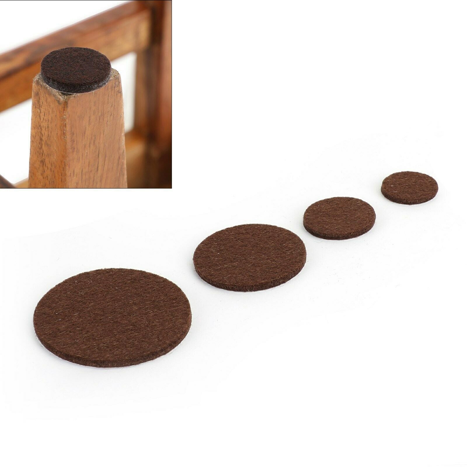 235 Piece Self-Stick Furniture Felt Pads for Hard Surfaces Brown BS5