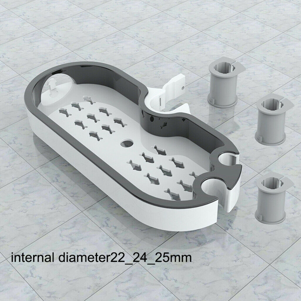 Hanging Shower Rack Storage Rack Tray for 22/24/25 mm Shower Rail Bathroom