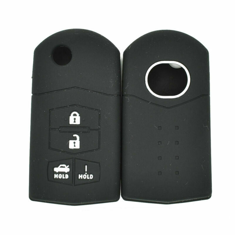4 Button Silicone Key Case Cover Protective Shell For Mazda 3 5 6 CX-7 CX-9 RX-8