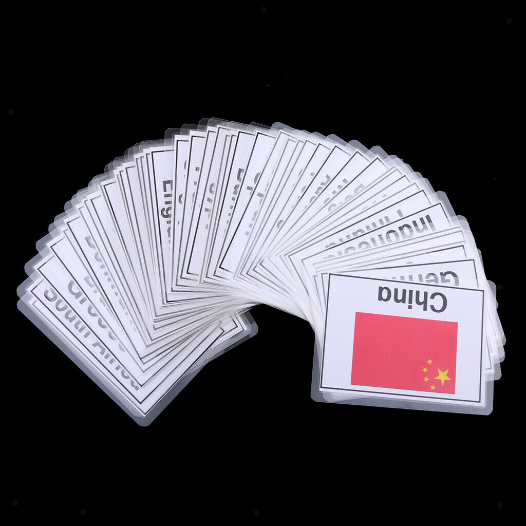Kids Early Educational Sight Word Flash Cards 48x National Flag