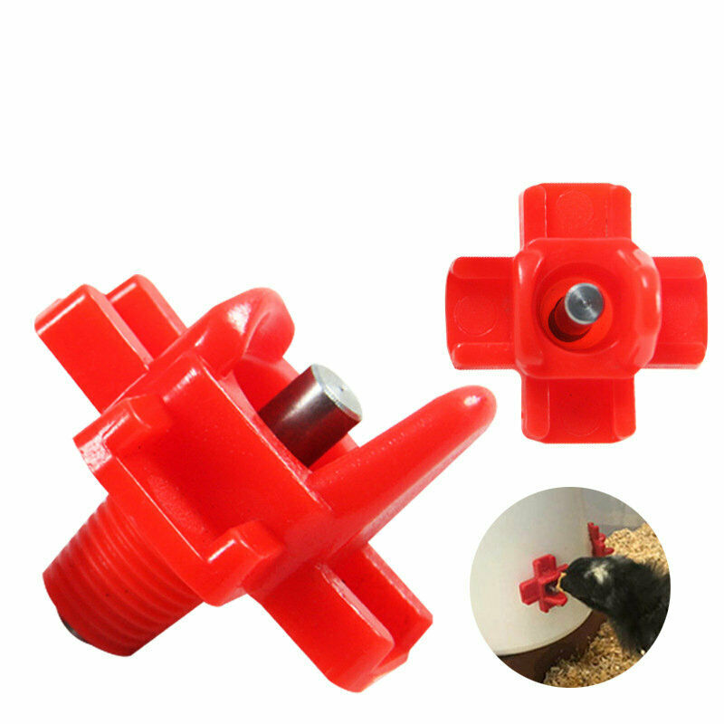 20 Pcs Horizontal Side-Mounted Automatic Poultry Drinker Chicken Water Nipple