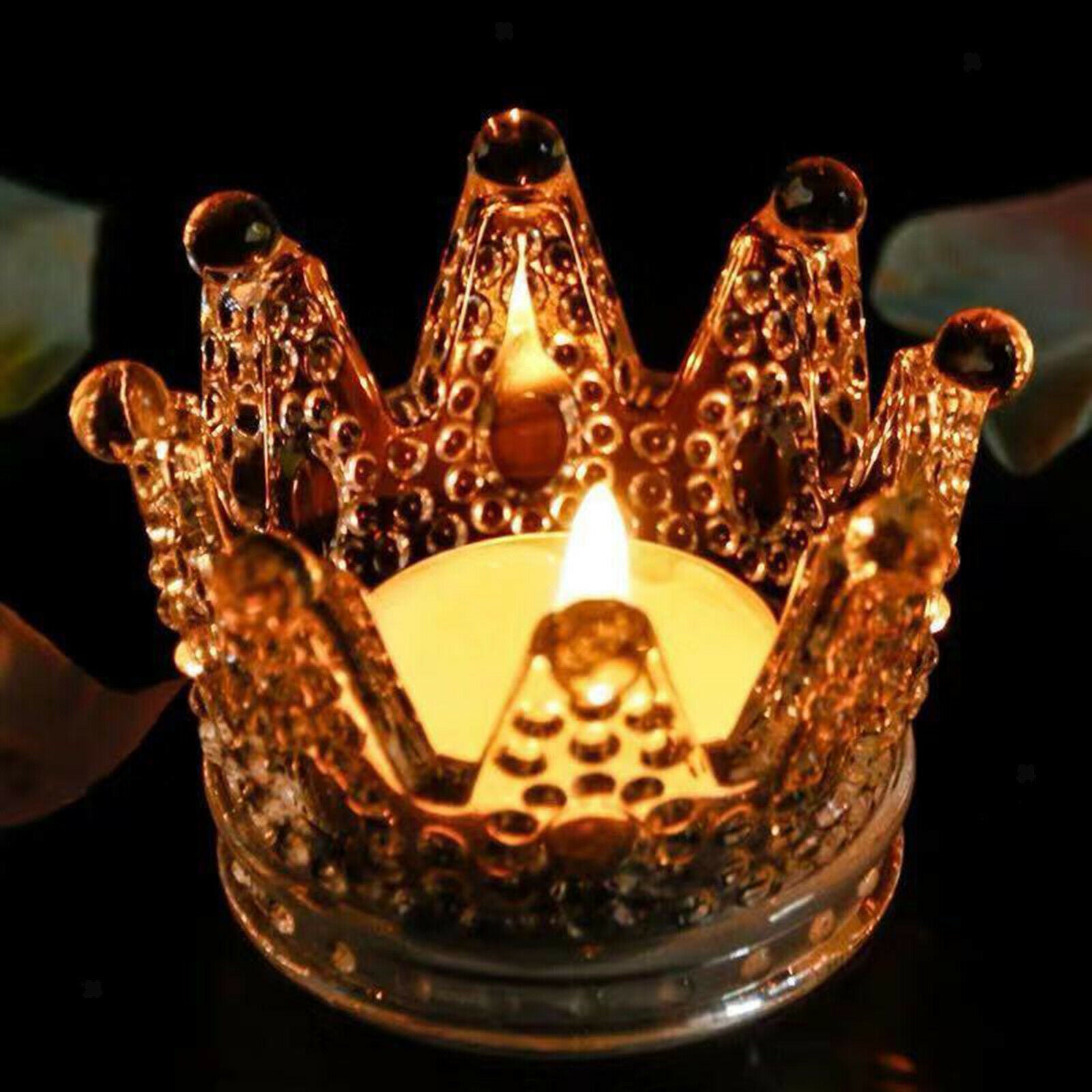 Glass Candle Holder Tealight Holder Jewelry Tray Decorative Ashtray Glass Votive