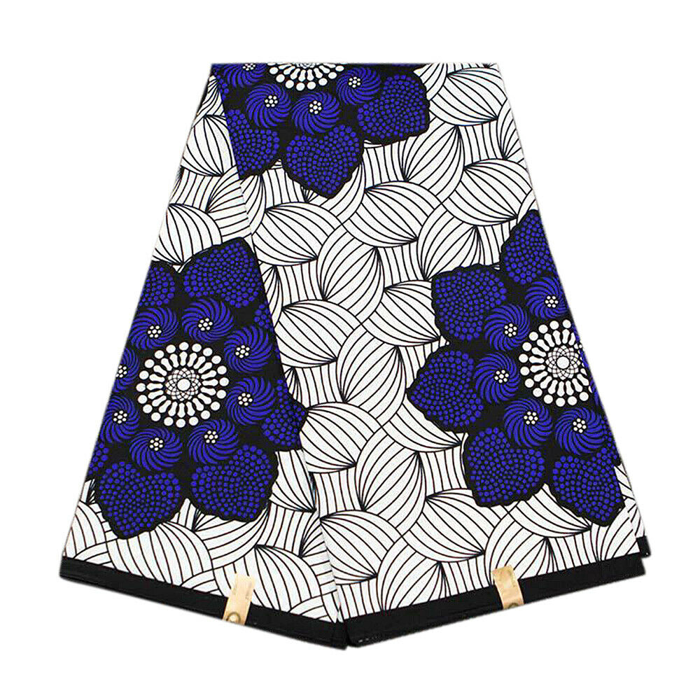 1yard Polyester Plain Weave African Printing Flower Fabric Garment DIY Materials