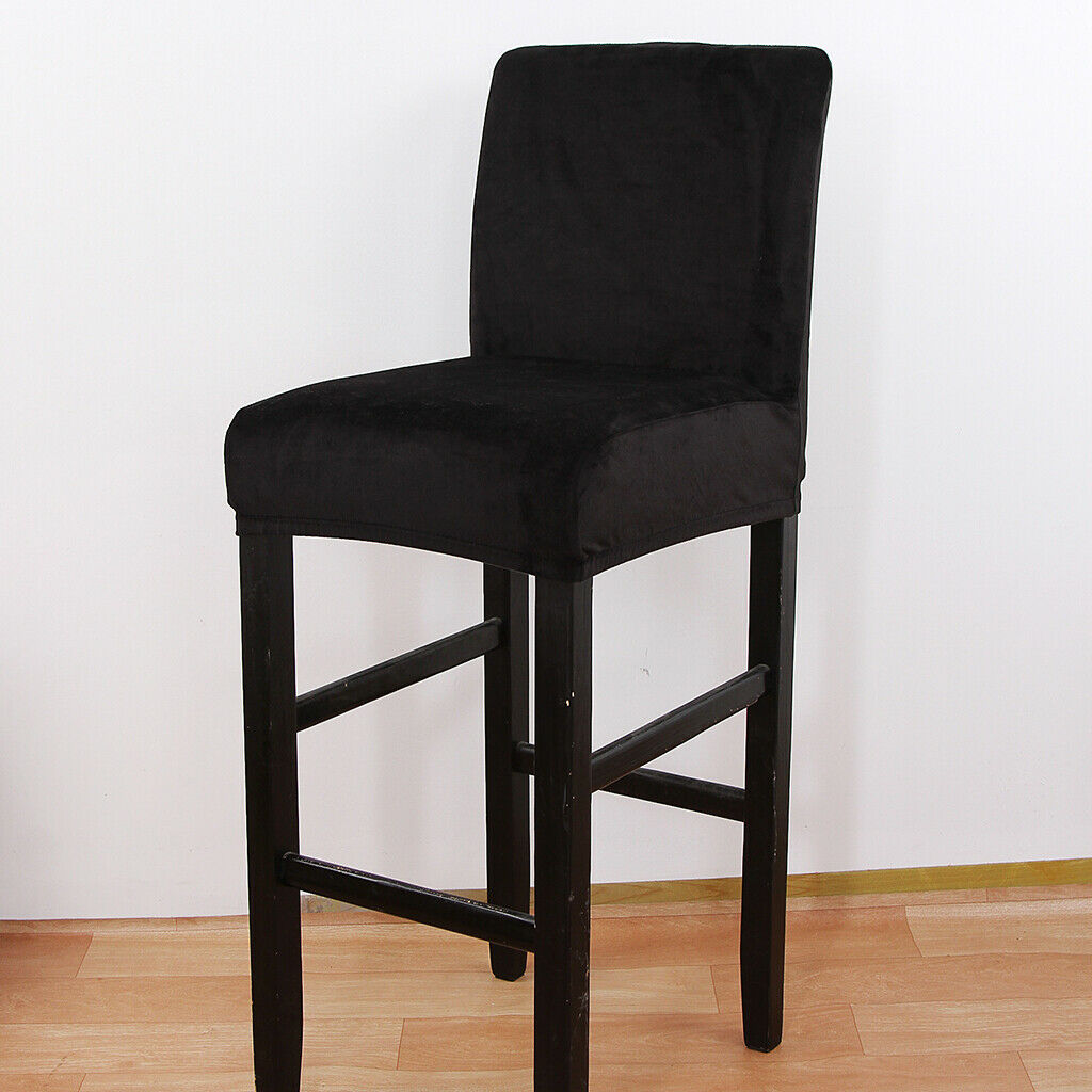 2x Soft Spandex Stretch Short Dining Room Chair Covers, Banquet Chair Seat