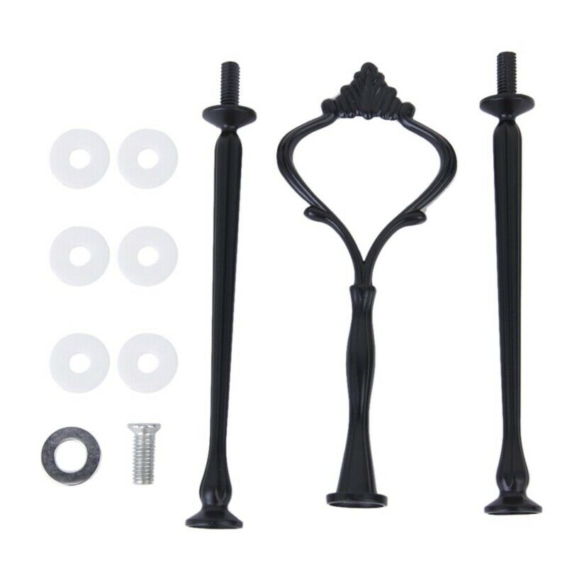 3-Tier Crown-Pattern Cake Cupcake Plate Stand Display Holder Handle Fittings NT3