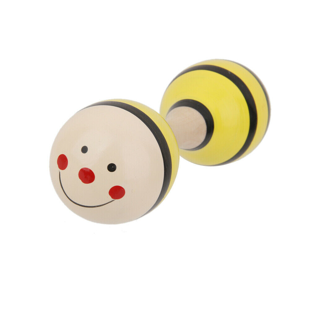 Colourful Wood Hand Drum Maraca Percussion Instrument Kids Adults Toys Gift