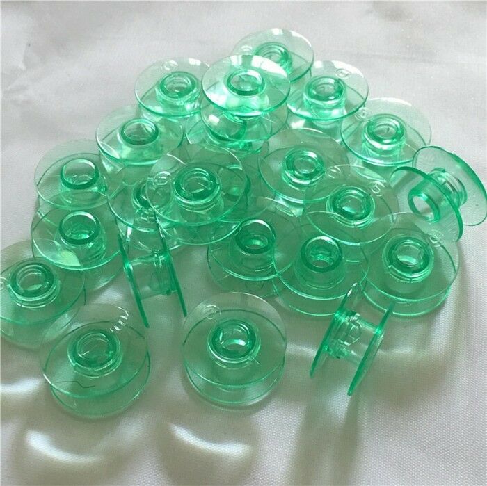 10 x Green  Plastic  Domestic Sewing Machine Empty Bobbins Spool For Brother