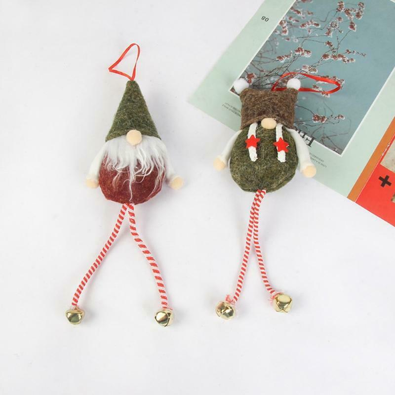 4pcs Christmas Tree Hanging Gnomes Ornaments Swedish Handmade Plush Gnomes