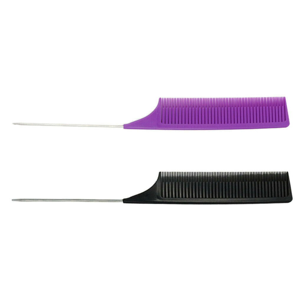 2x Sectioning Weave Highlighting Foiling Hair Combs Salon Hair Comb Brush