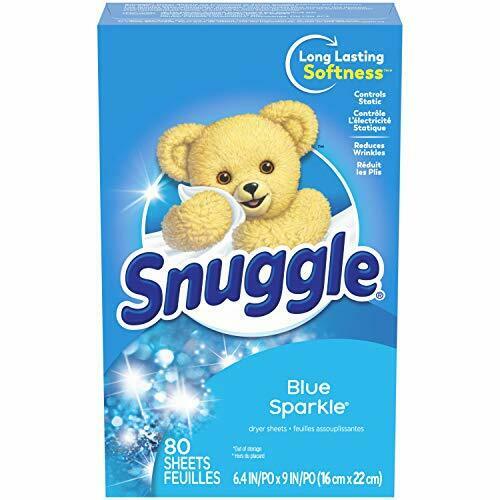 Snuggle Fabric Softener Dryer Sheets, Blue Sparkle, 80 Count
