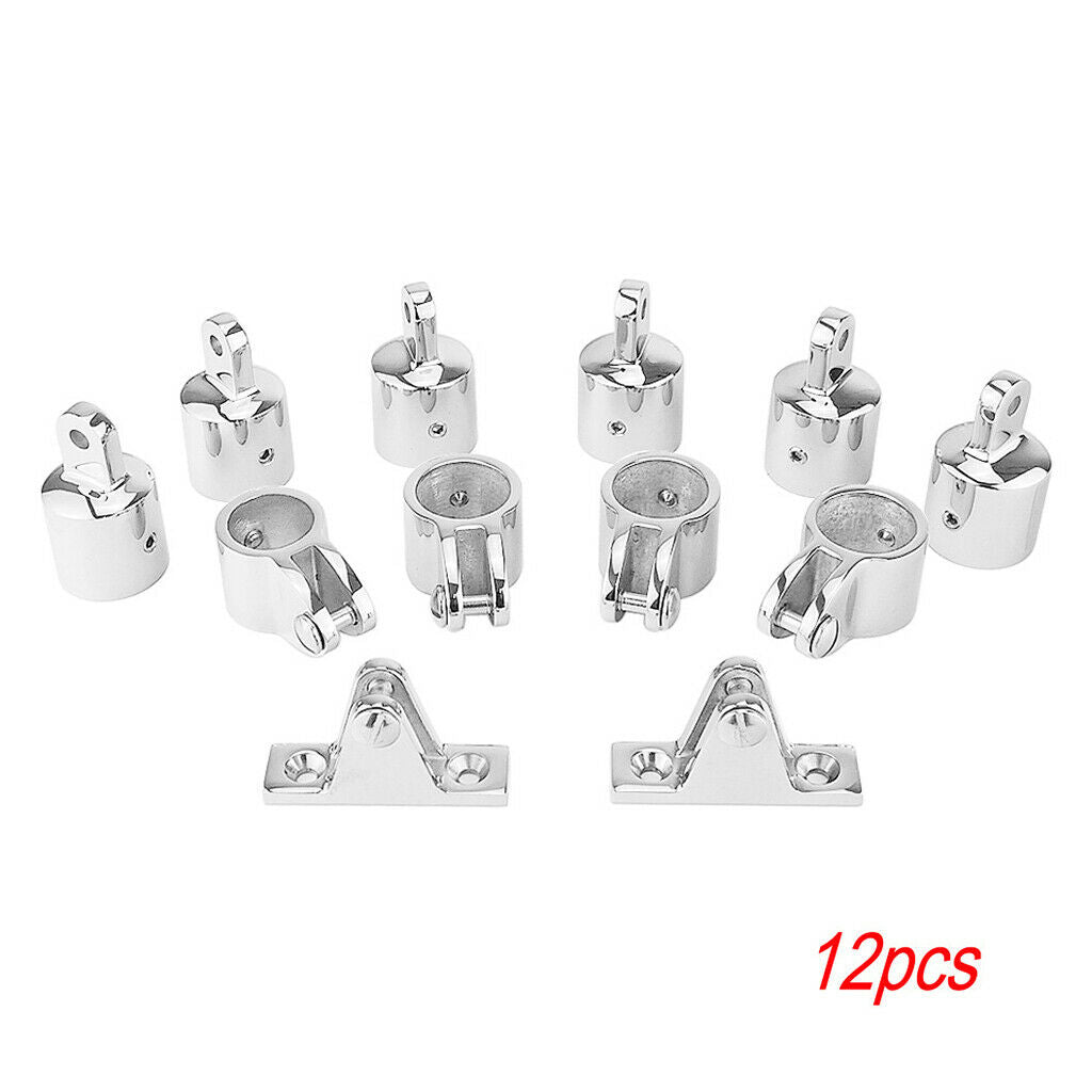Set of 12 1" Heavy-duty 3-Bow Bimini Top Marine Hardware Set Hinge Jaw