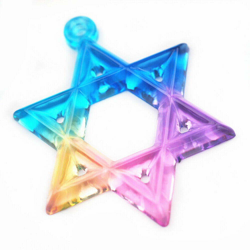 Pentagram Crystal Epoxy Casting Silicone Mold Pendant Jewelry Making Craft DIY