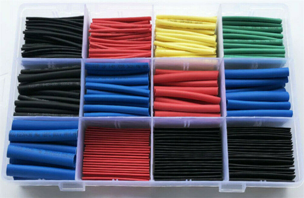 560x HEAT SHRINK Tubing Insulation Shrinkable Tube 2:1 Wire Cable Sleeve W/ Box