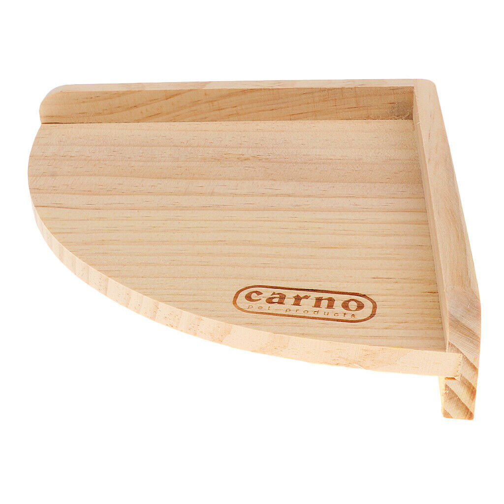 Fan-shape Wooden Platform Stand Perch for Hamster Small Animal Bird Cage