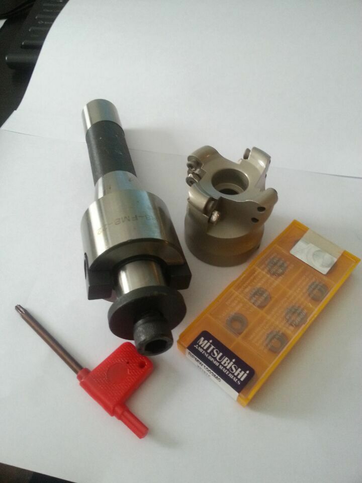 R8 FMB22 arbor + 5R50 face mill& 10pc Tungaloy insert [M1]