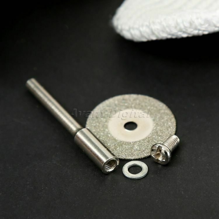 20mm Mini Diamond Cutting Discs Wheel+Mandrel For Power Drills Rotary Tool Kit