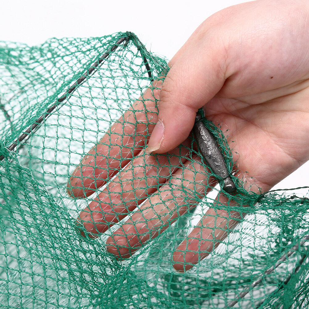 1.8m Fishing Foldable Portable Crayfish Catcher Live Fish Shrimp Lure Nylon BDD