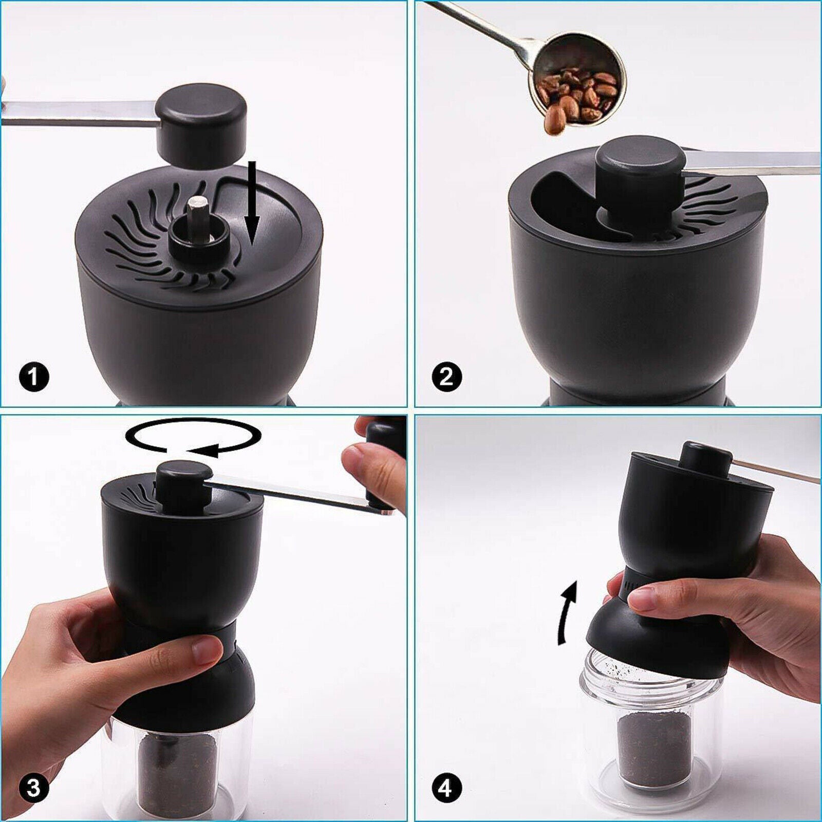 Durable Handheld Manual Coffee Grinder Coffee Mill for Espresso Home Office