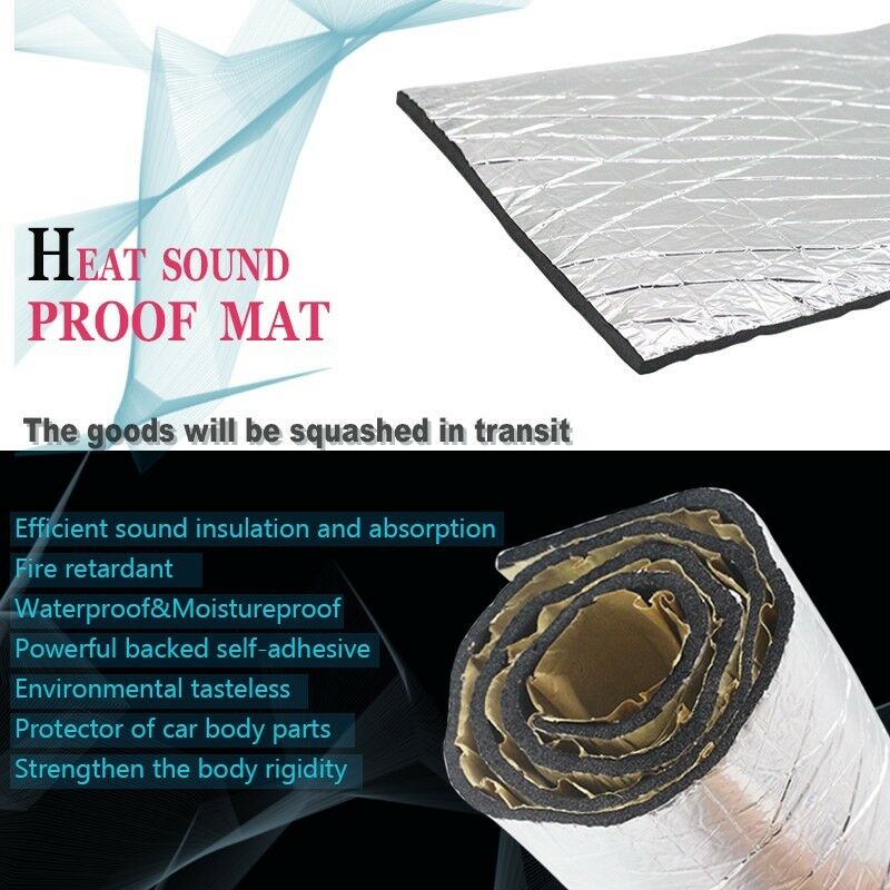 7mm Car Heat Shield Firewall Sound Deadener Insulation Deadening Aluminum Foil