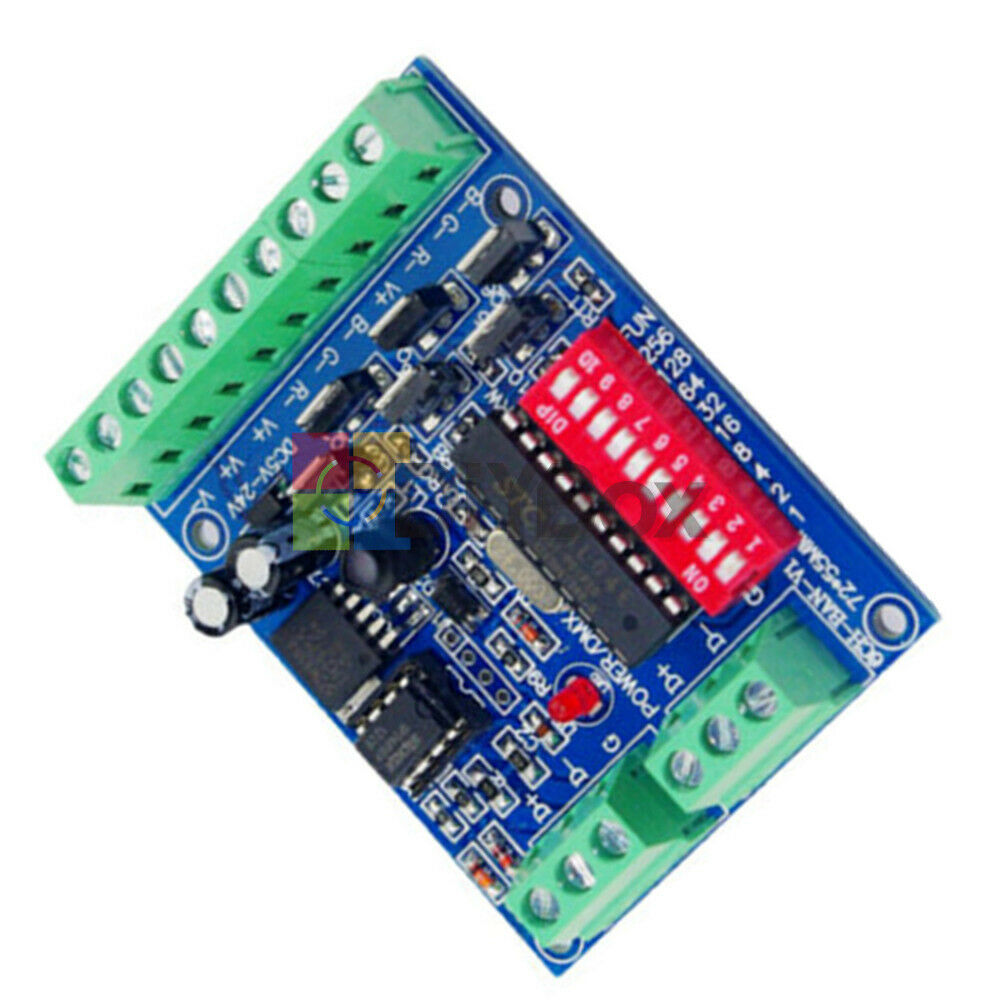 DMX512 Decoder 4CH Channel 16A RGBW Controller Control LED Light Stage Effect