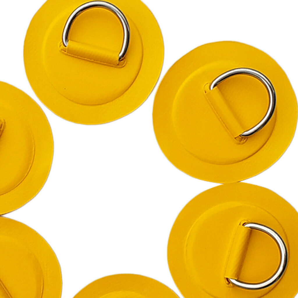 6Pcs   Inflatable   Boat      Stainless   Steel   D - Ring   Patch  +  5m   x