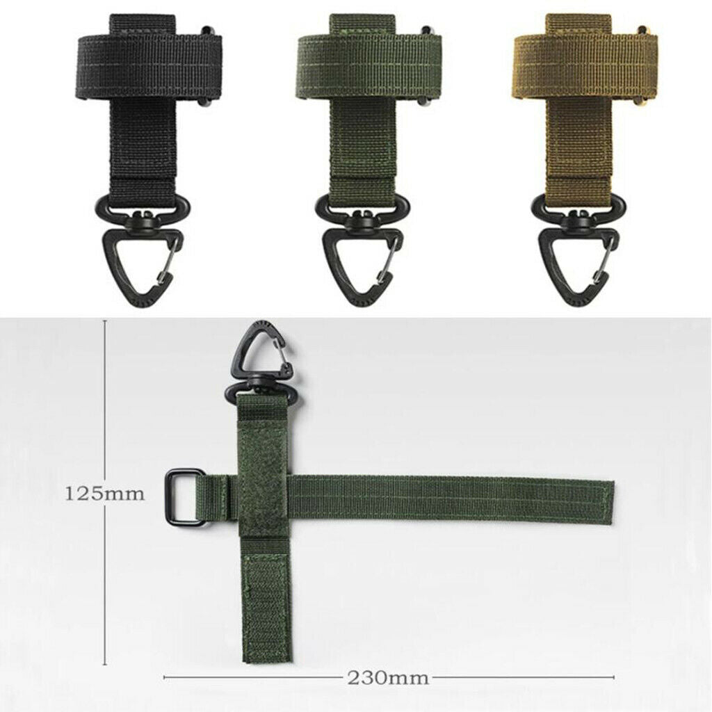 3X Glove Holder Strap Grabber Hiking Climbing Belt Rope Hanger Hook Black