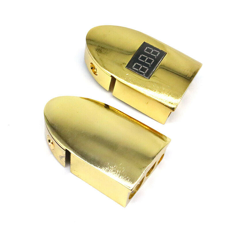 2Pcs Digital Car Battery Terminal Connectors Real Time Voltmeter 6/7/9/12MM Post