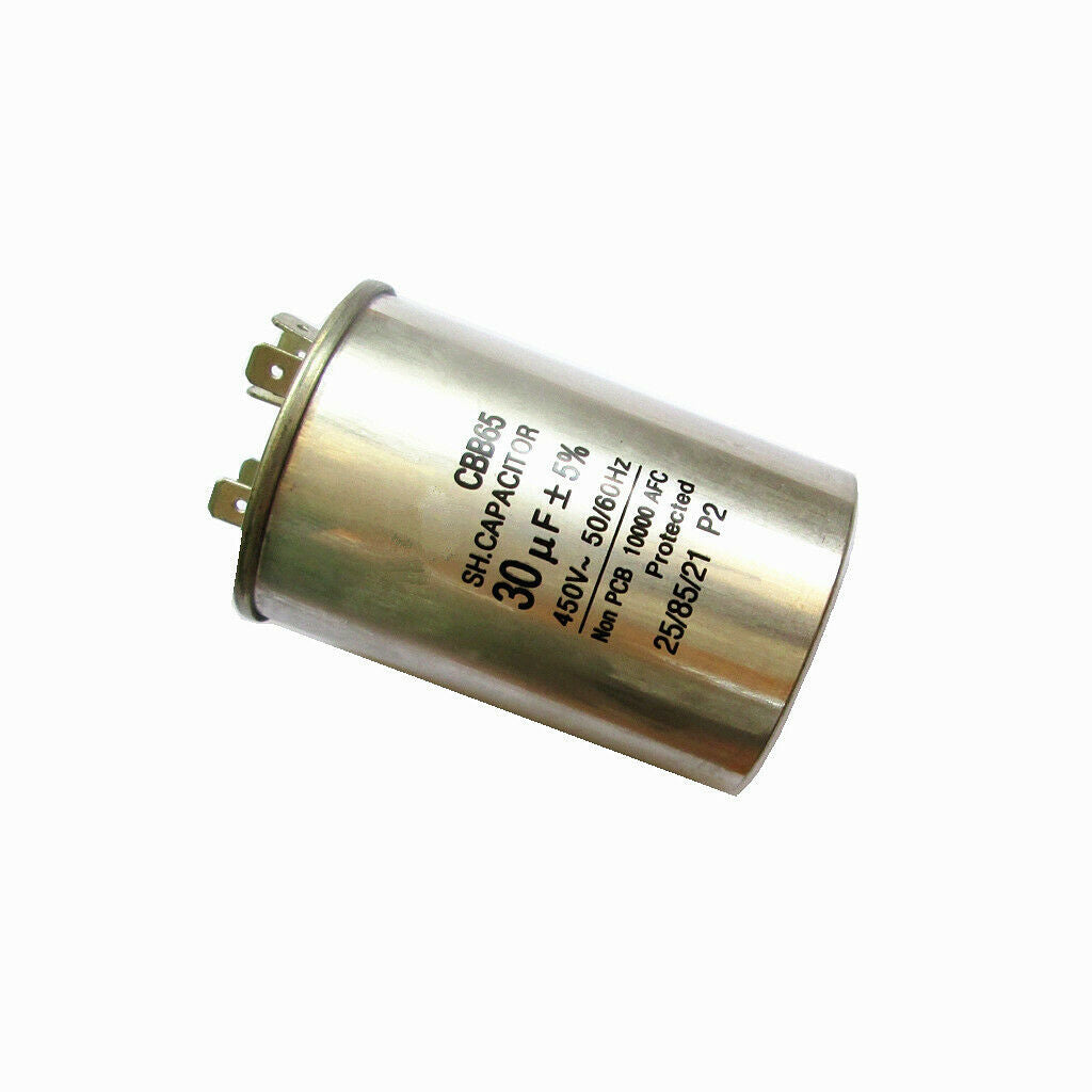Round motor running capacitor 30uF 450VAC 50 / 60Hz for air conditioning