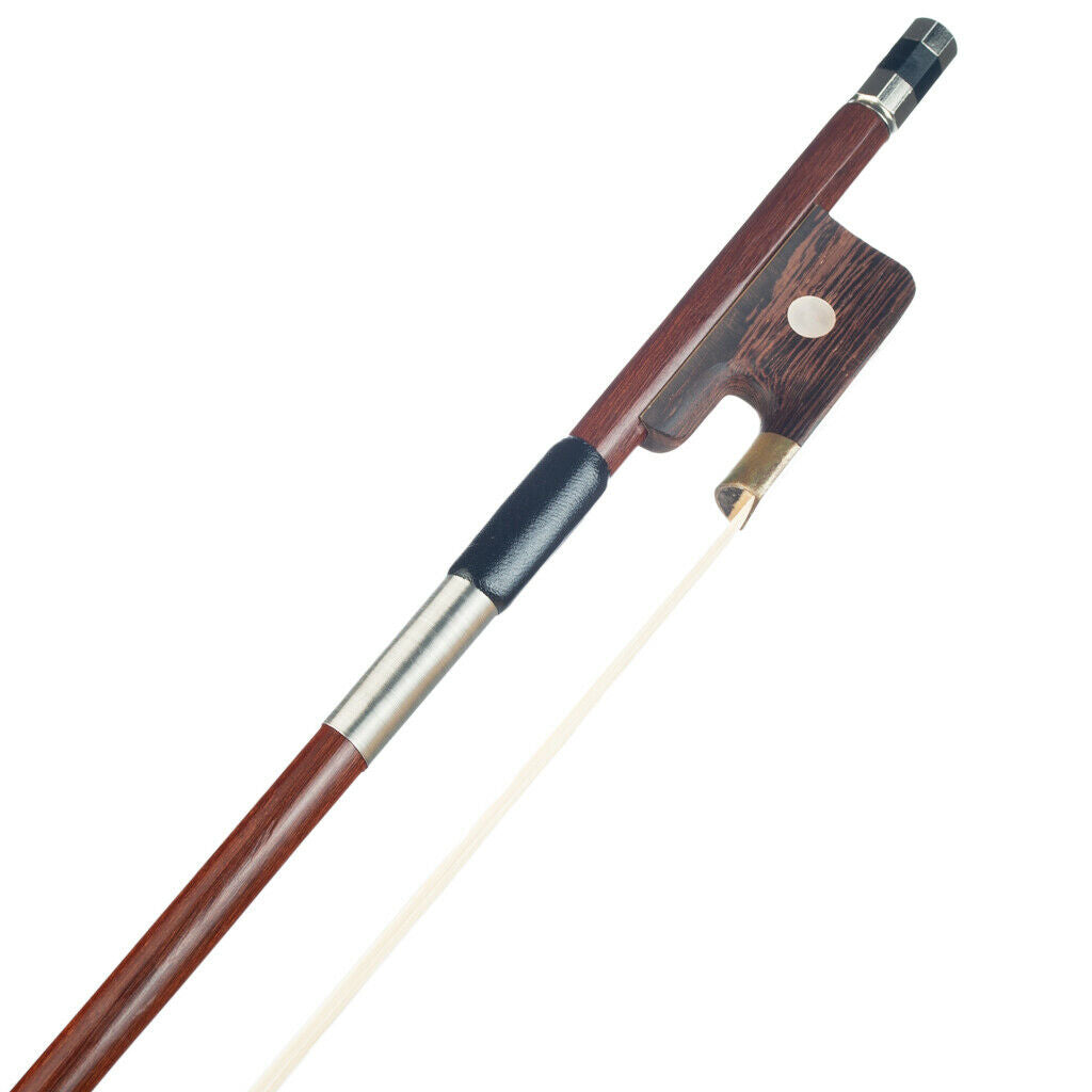 4/4 size French Brazilwood double bass bow ebony frog horsehair