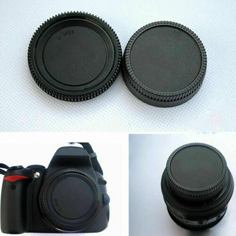 For Nikon AF AF-S Lens DSLR SLR Camera (2PCS) Body Front + Rear Lens Covers