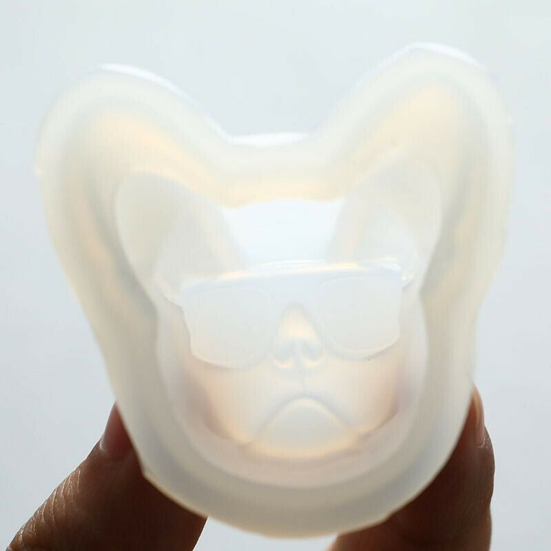 Eyeglass Dog Plaster Aromatherapy Silicone Mold DIY Candle Soap Fondant MoldFCA