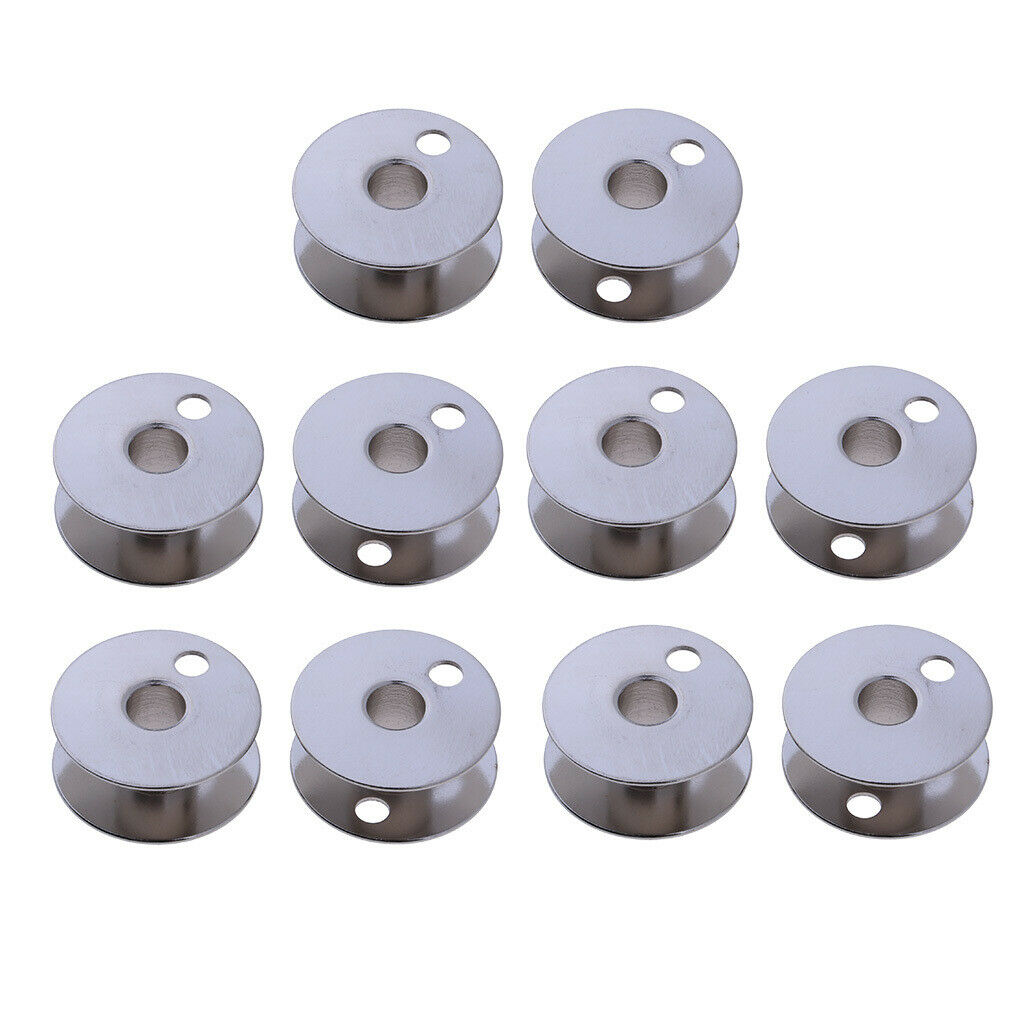 10 Pieces Metal Industrial Sewing Machine Bobbins for Brother   Singer 12mm
