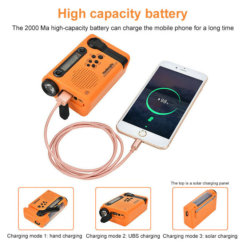 HRD-900 Solar Radio Full Band w/ Emergency Alarm Flashlight Standard Version