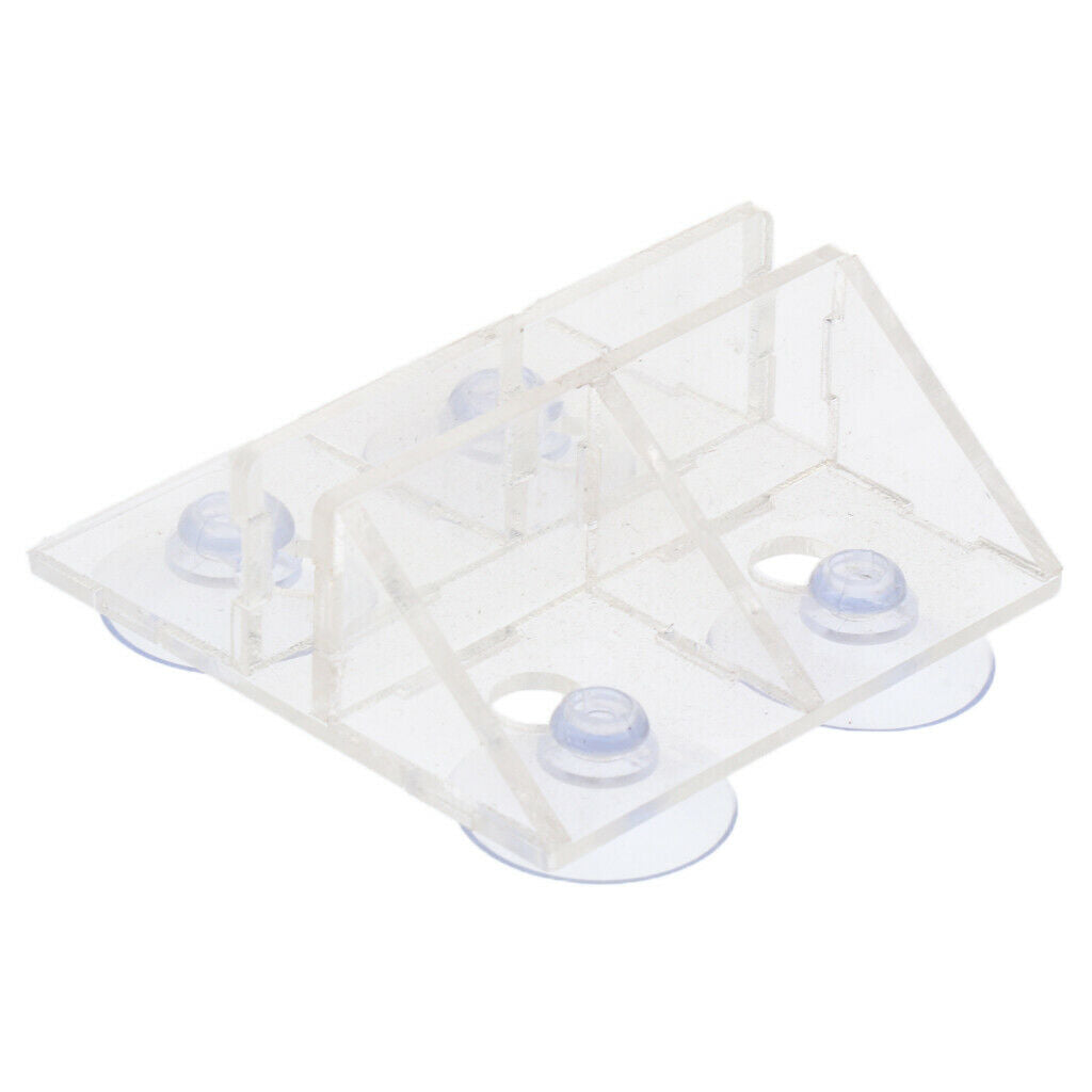 Enhanced Aquarium Fish Tank Acrylic Sucker Clip Divider Sheet Holder Clear