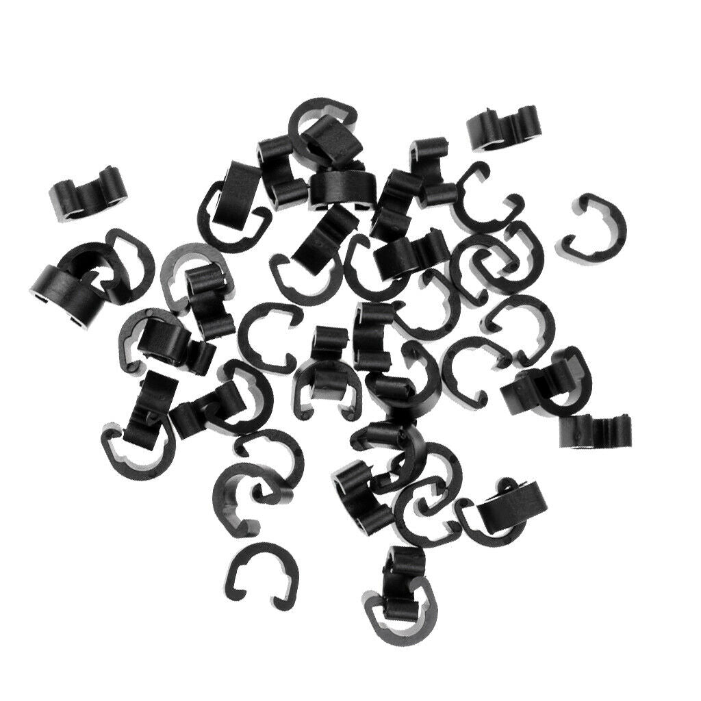 50Pcs Bike  Cycling  C-Clips Buckle Hose Brake Gear Cable Guides
