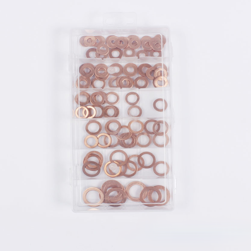 110Pcs Solid Copper Washer Set Kit Assortment 1/4" - 5/8" Imperial