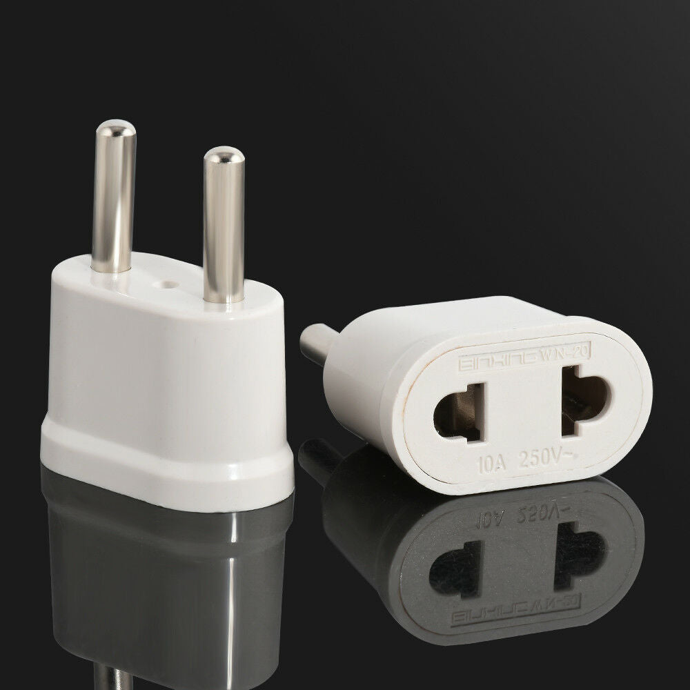 2PC/Set Travel Charger Wall AC Power Plug Adapter Converter US USA to EU Europe