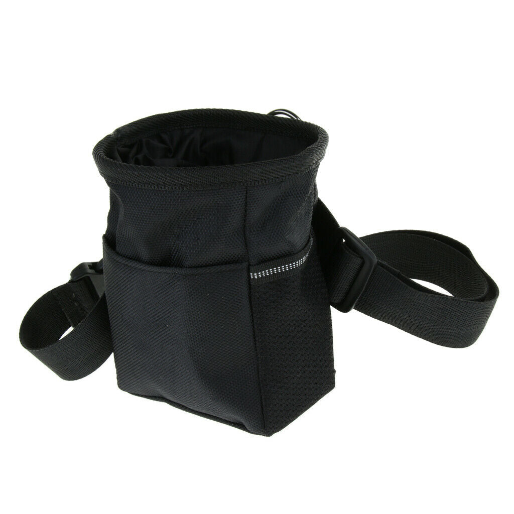 Multi-function Adjustable Shoulder Strap Dog Treat Pouch Training Bag black