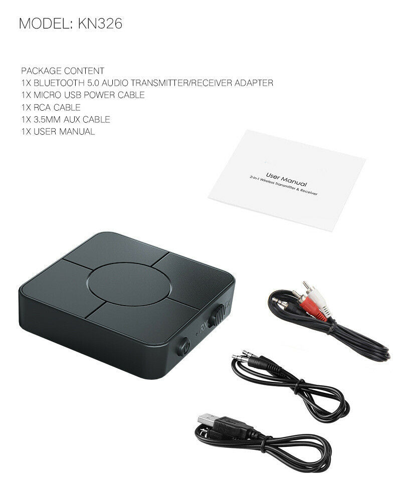 Bluetooth 5.0 audio transmitter receiver, wireless car hands-free call KN326