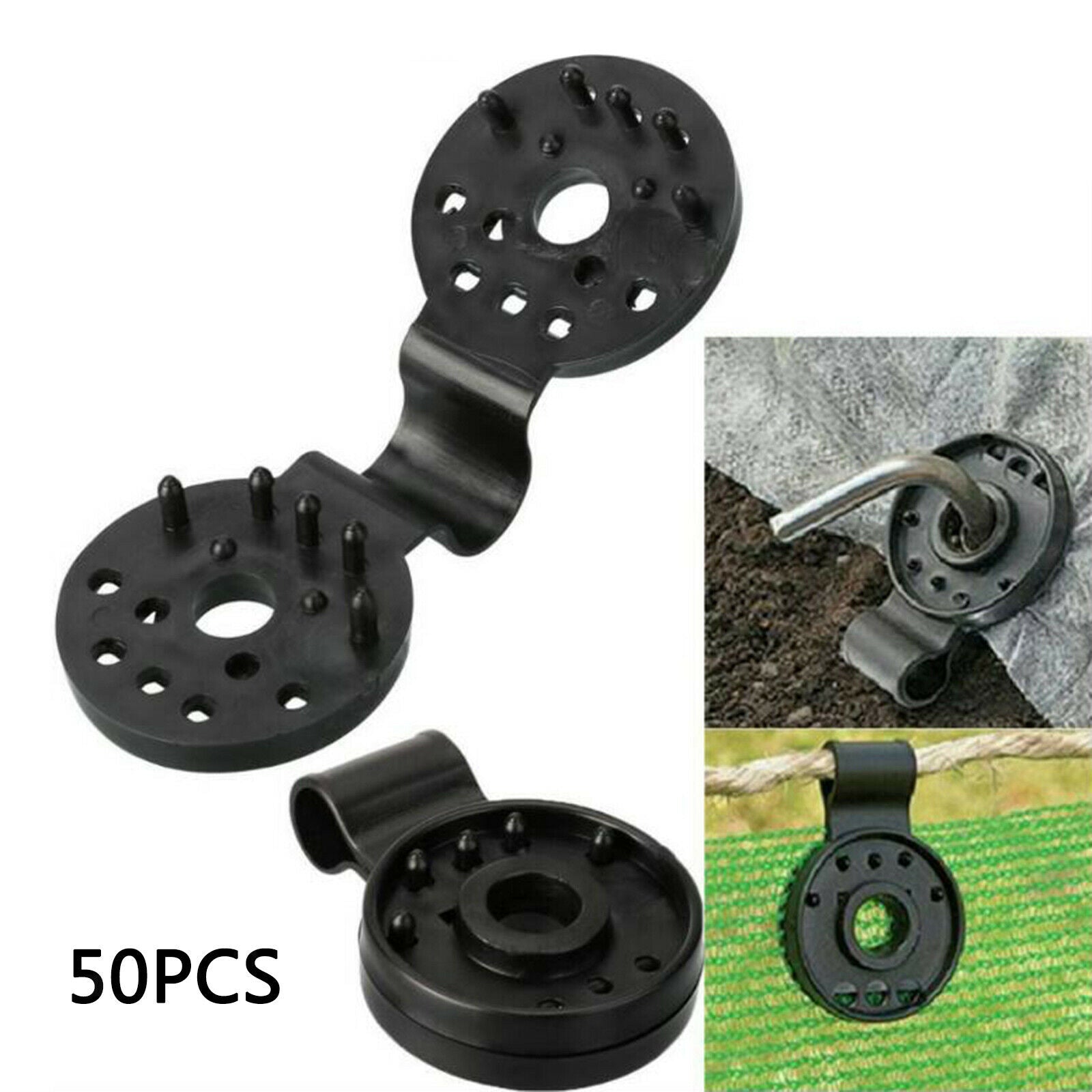 50x Tent Tarp Clips Set Outdoor Tarpaulin Clamps Plastic Snap Grip Tightener