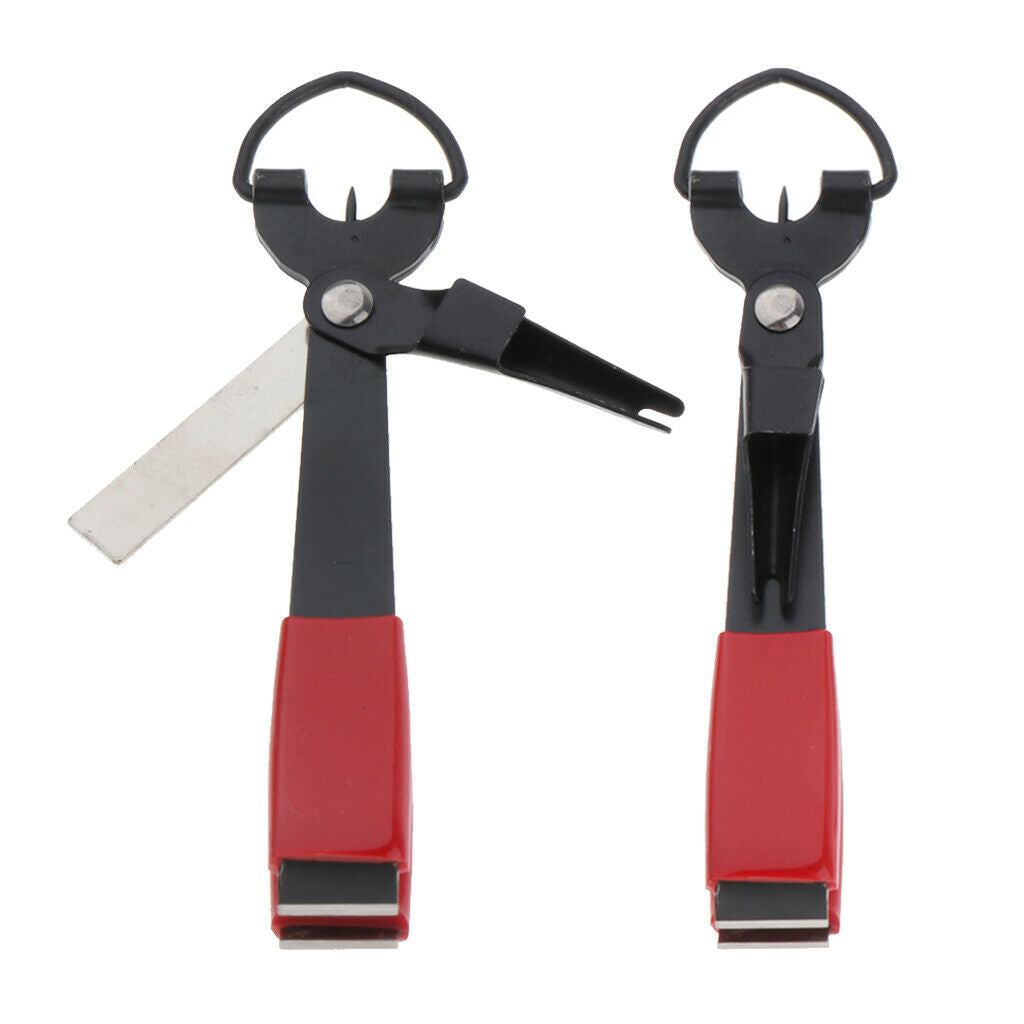 2x Knot Fishing Line Nipper Cutter  Fast Knot Tying Tool Red