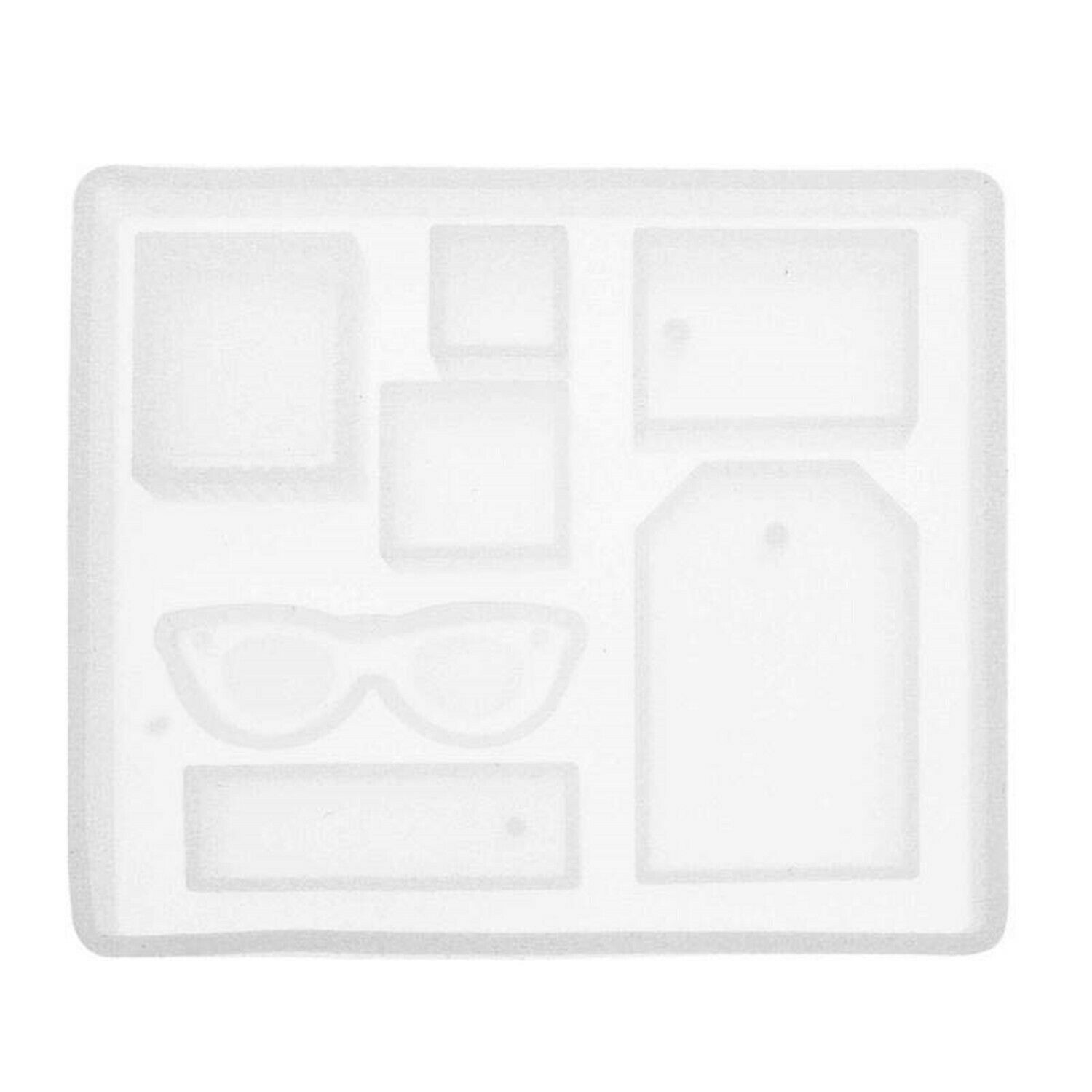 1pc Glasses Rectangle Silicone Casting Molds Tool Mould Pendant DIY Accessories