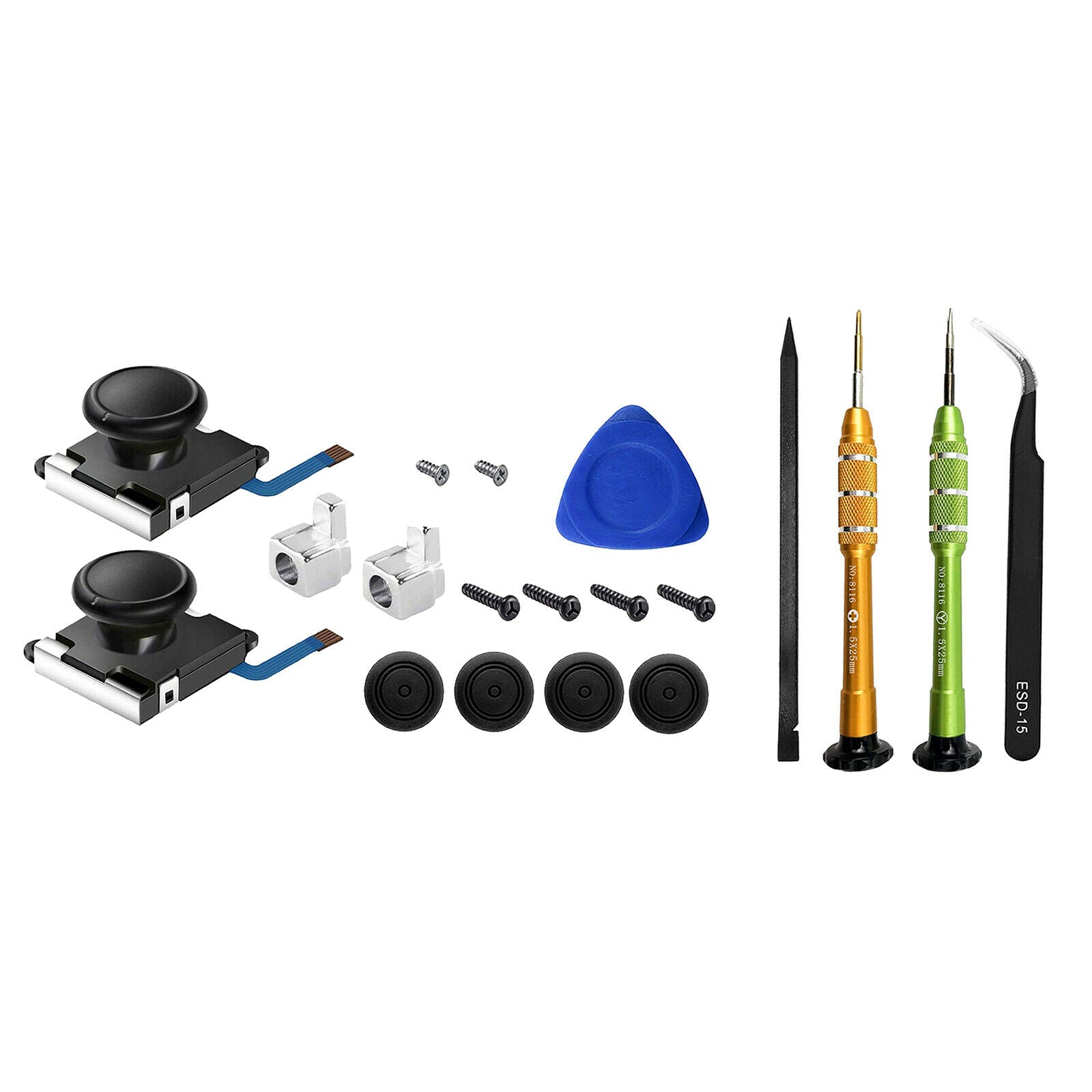 2-Pack Joystick for Nintendo Switch  Kit with Screws + Thumbstick Caps