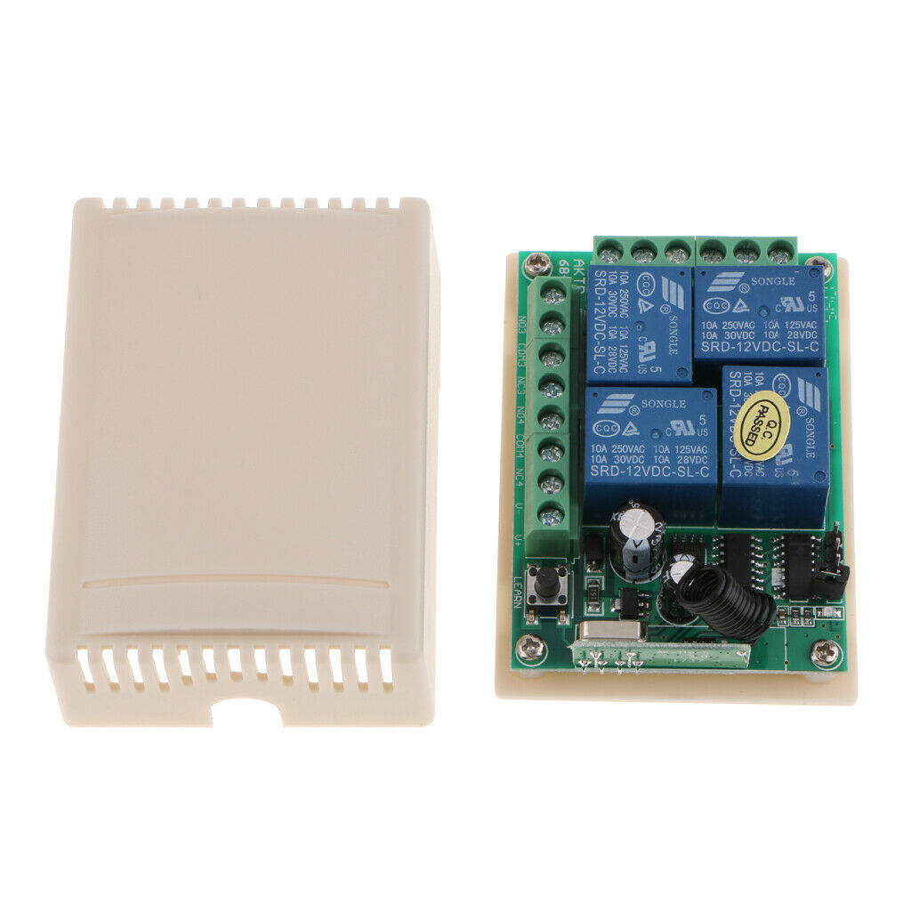 Wireless Remote Control Relay Switch Module 4-key + Remote Control Switch