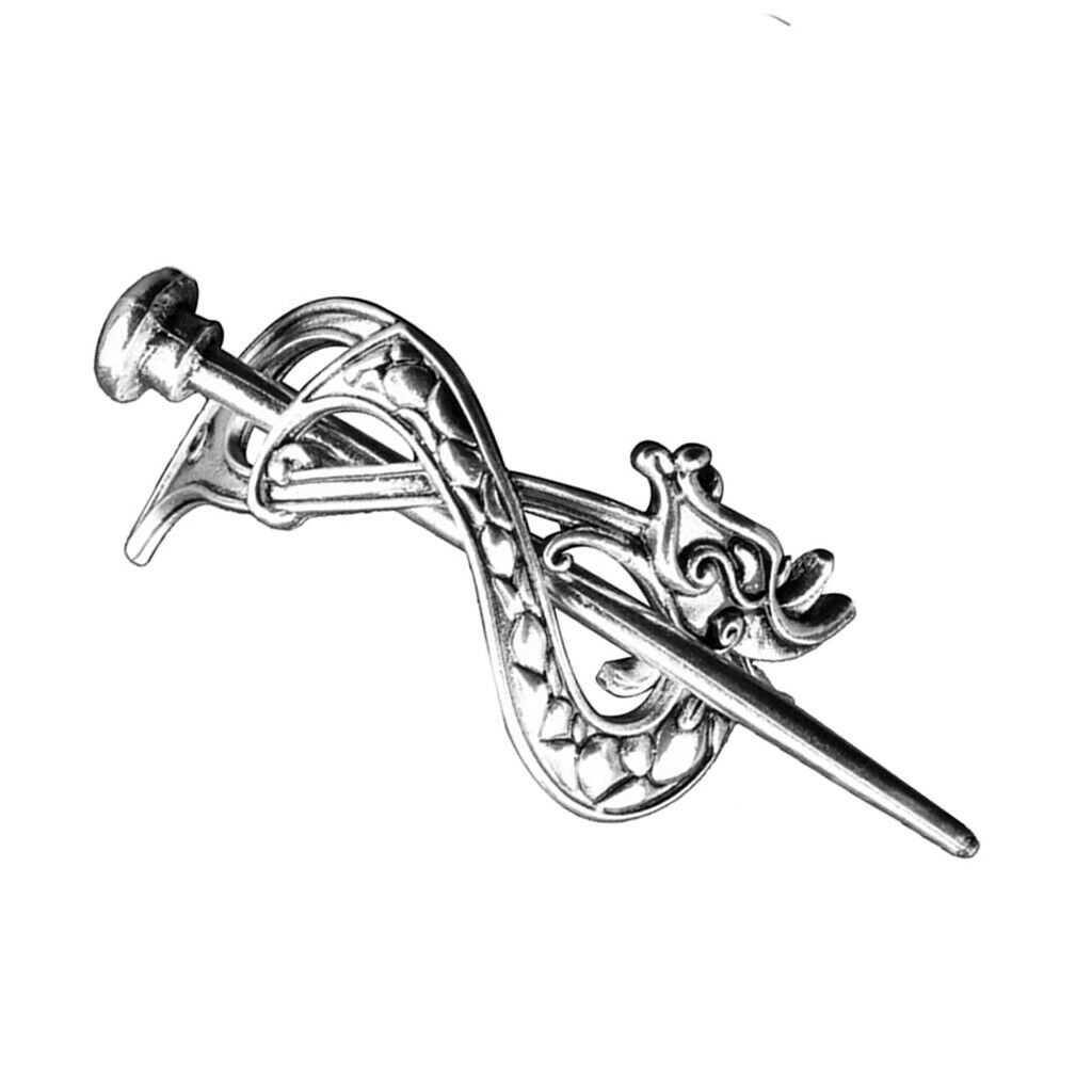2Pcs Silvery Viking Hair Clip Hair Stick Party Hair Jewelry Accessories