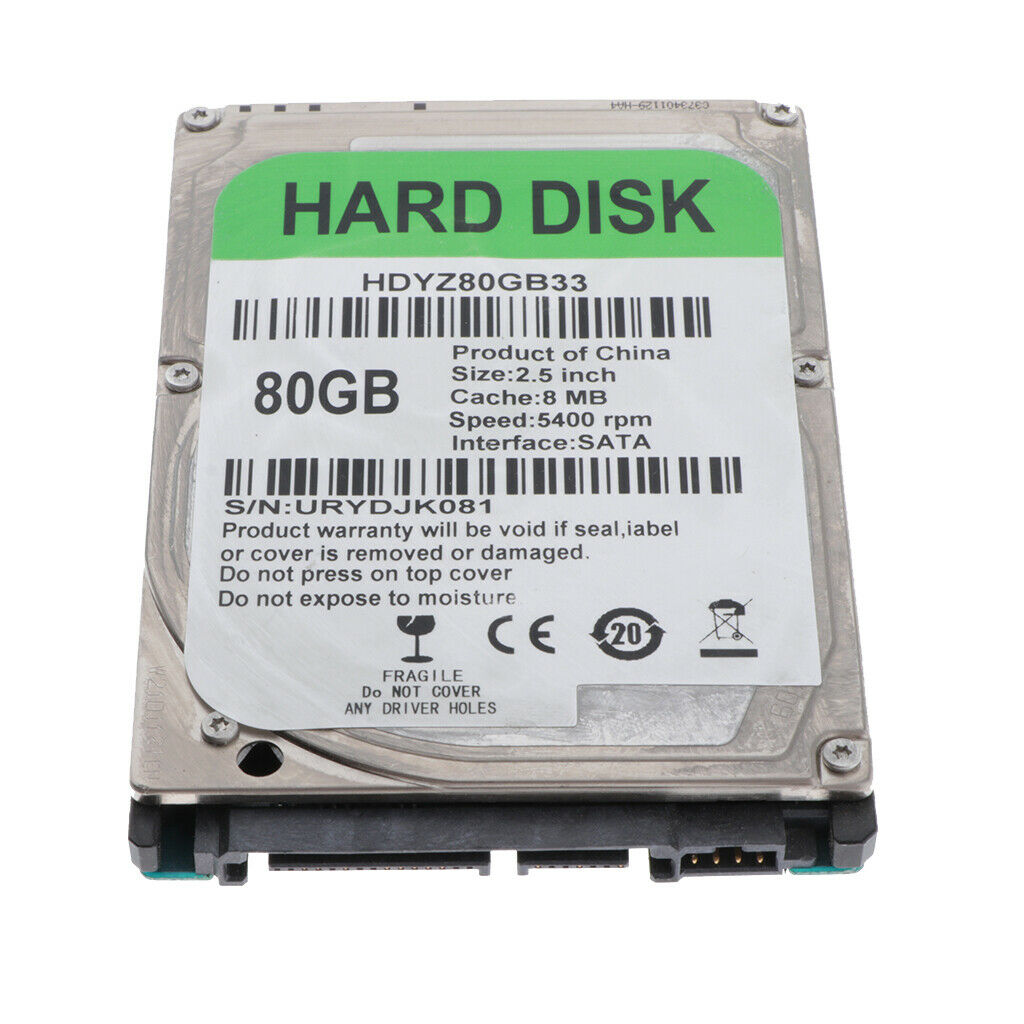 Inch Internal Hard Drive Disk HDRD DISK 8MB Cache HDD for Laptop PC 80GB