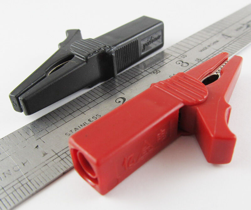 6 pcs Safety Alligator Clip to 4mm Banana Jack Convert Test Clip Small 55mm