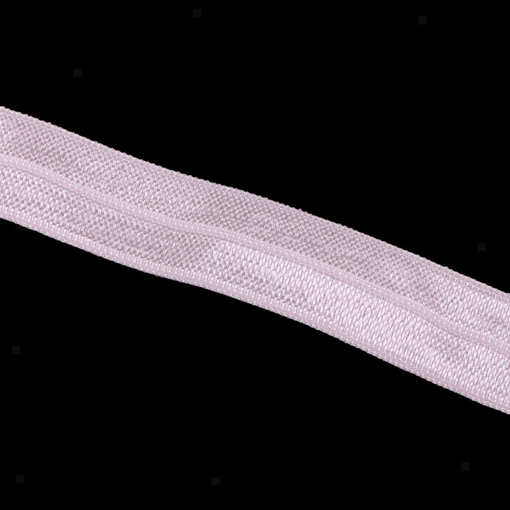15mm Cotton Fold Over Elastics Band Lace Sewing Trimming 10 Meters Pink