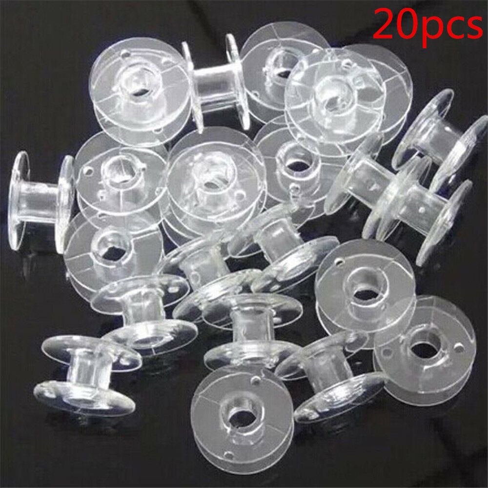 20Pcs Plastic Sewing Machine Empty Bobbins Spool Tool for Brother Janome Singer