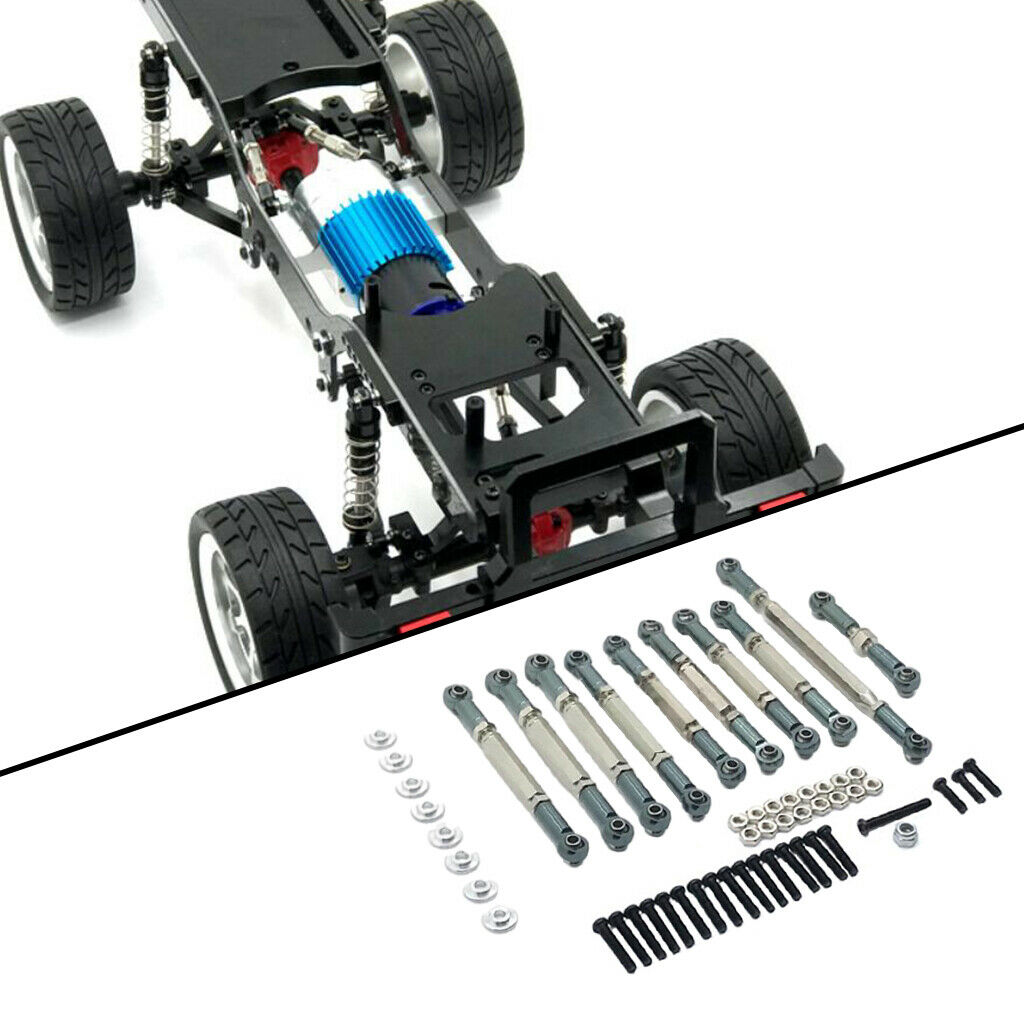 RC Pull Rod Steering Link Rod for MN D90 D91 D96 MN99S 1/12 RC Car Titanium